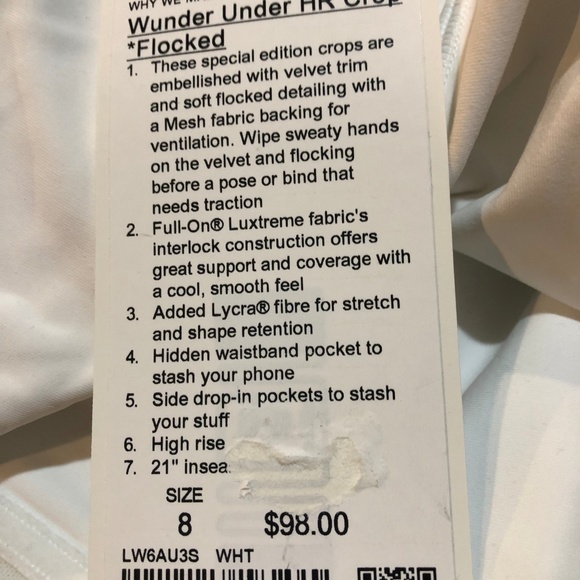 NWT Lululemon Wunder Under HR Crop Leggings - Picture 3 of 7